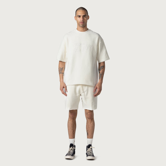 Block Party Reverse Terry Short - Bone