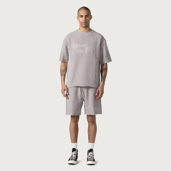 Block Party Reverse Terry Short - Stone