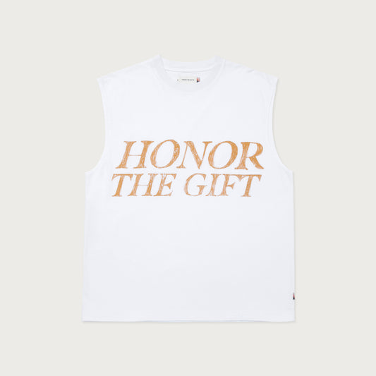 Honor Muscle Tee - White