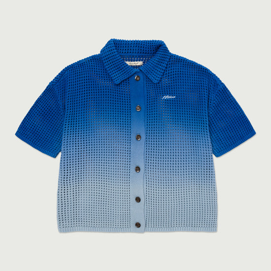 Crochet Ombre Shirt - Blue