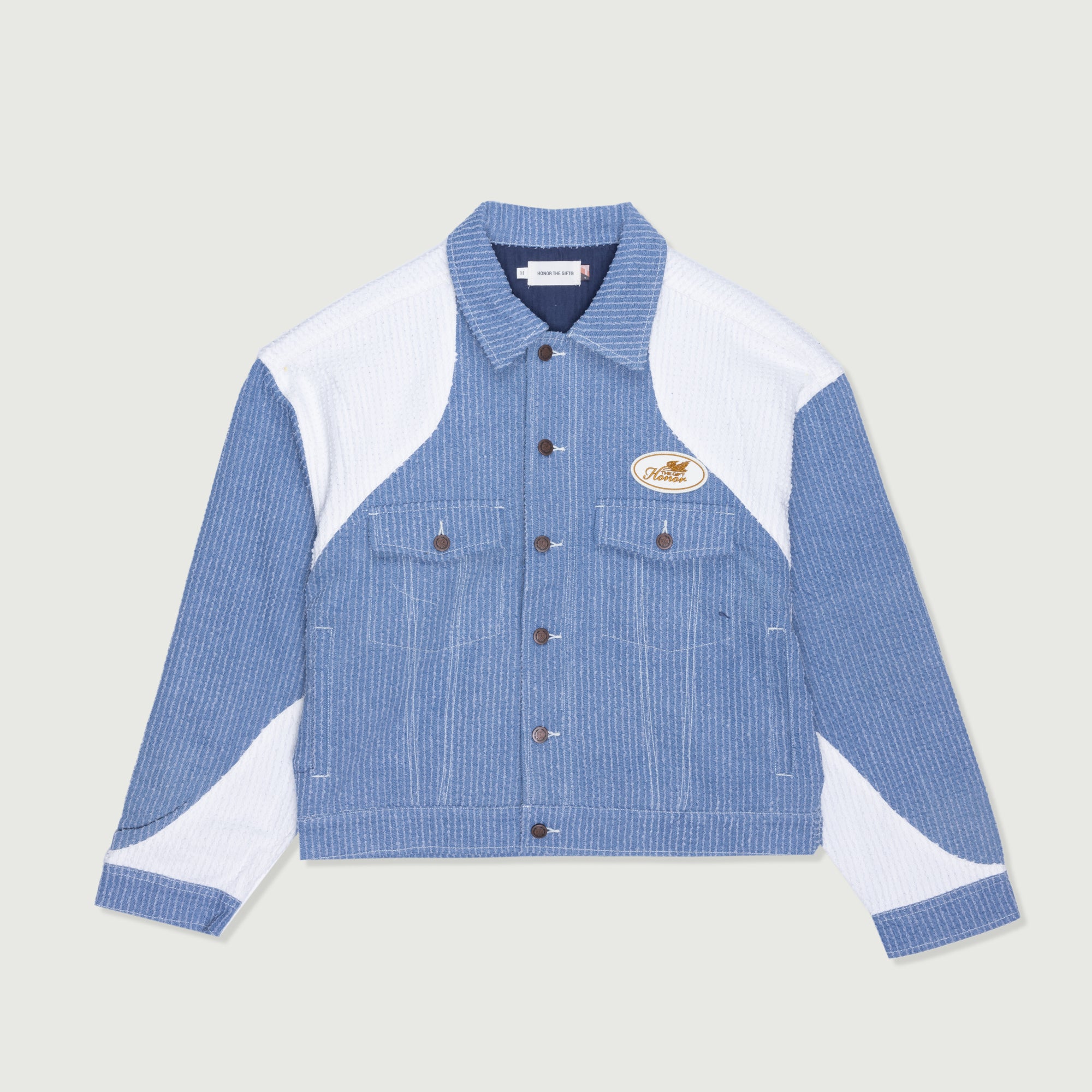 【MUDIDI】22SS★ Collar block denim jacket 003 아이키,아이브 이서 착용] Collar block denim jacket 003 Ivory
