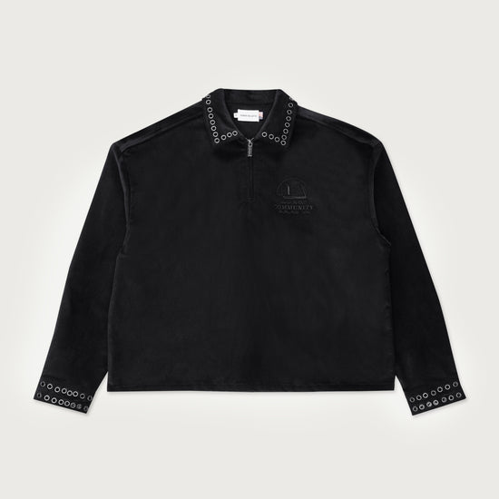 Brushed 1/4 Zip - Black