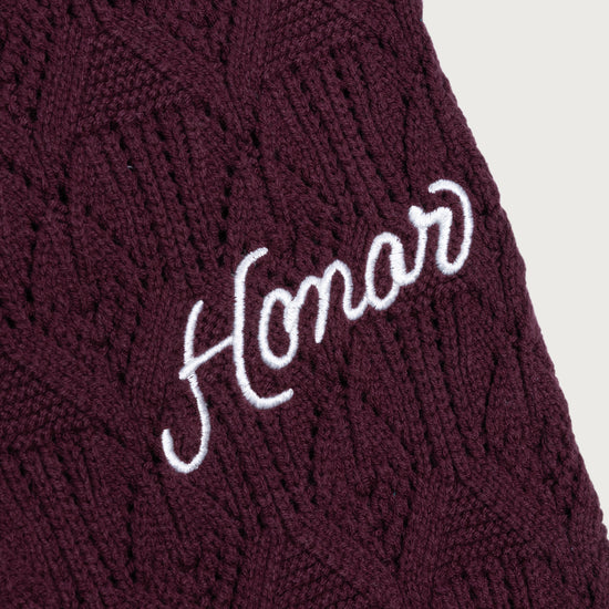 Cable Knit Pant - Berry
