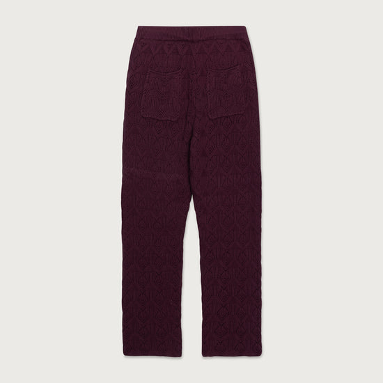 Cable Knit Pant - Berry