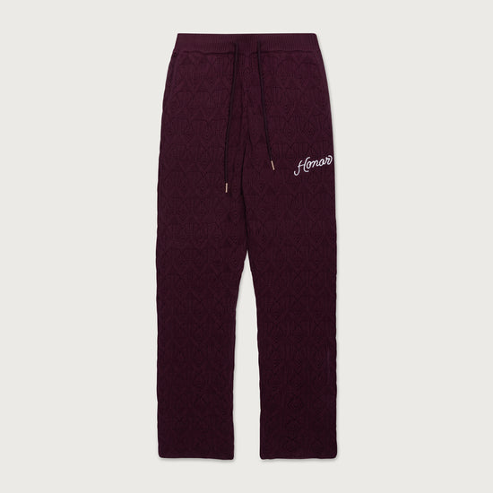 Cable Knit Pant - Berry