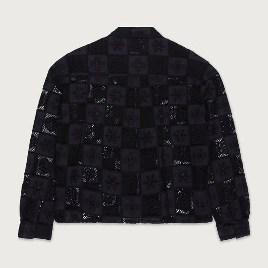 Crochet Full Zip - Black