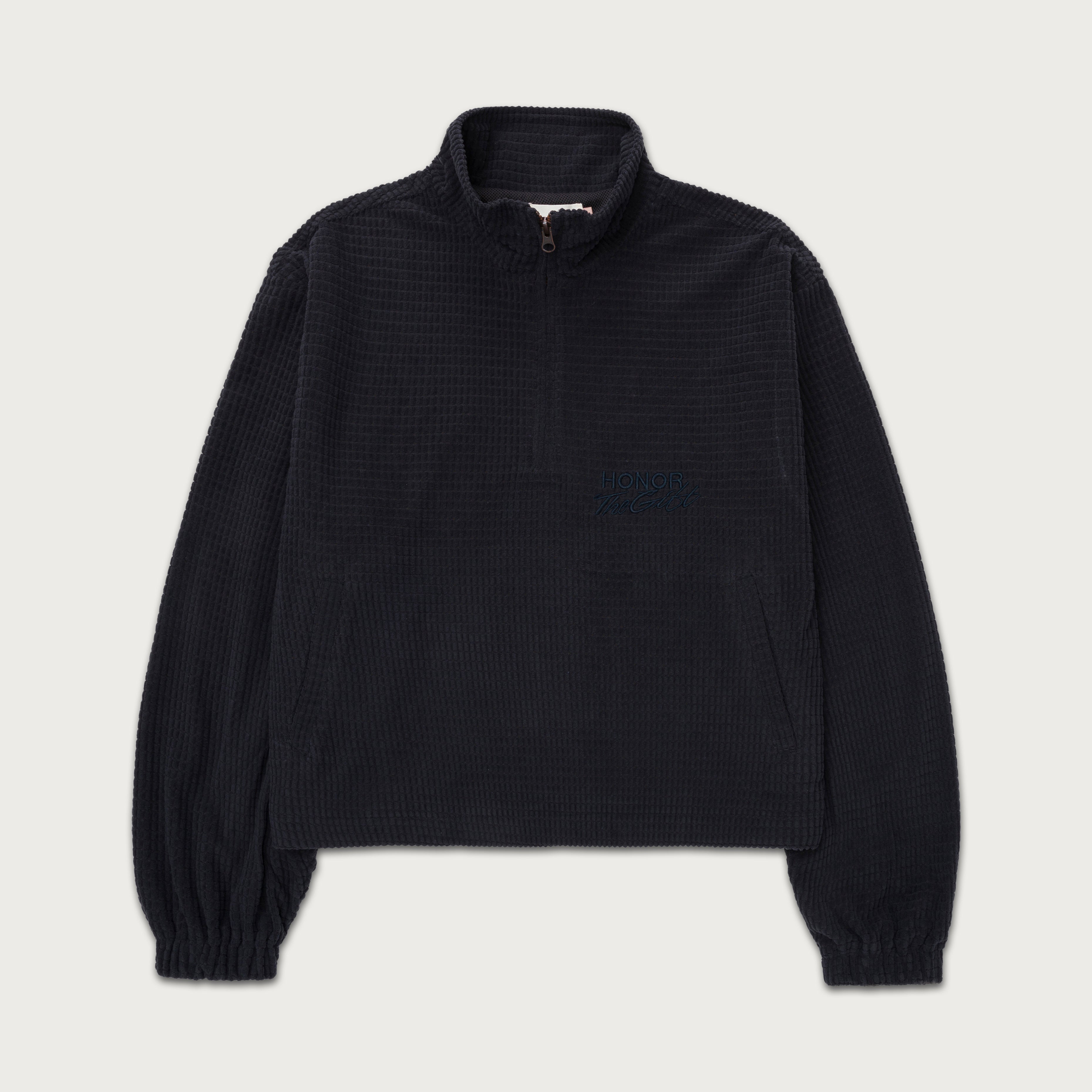 Textured Knit Anorak - Black – Honor The Gift