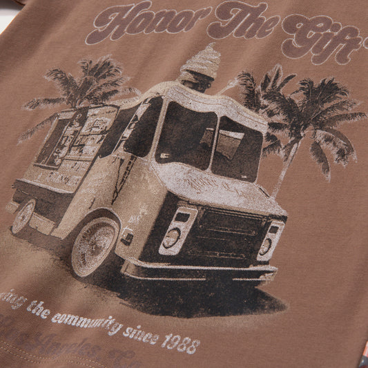 Kids Ice Cream Truck T-Shirt - Lt. Brown