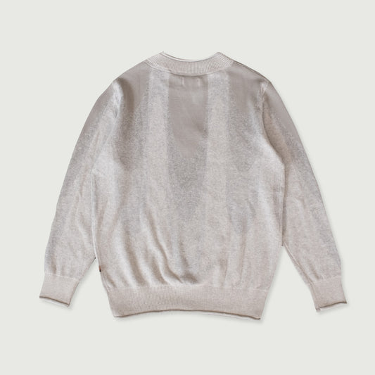Jacquard Drip Sweater - Stone