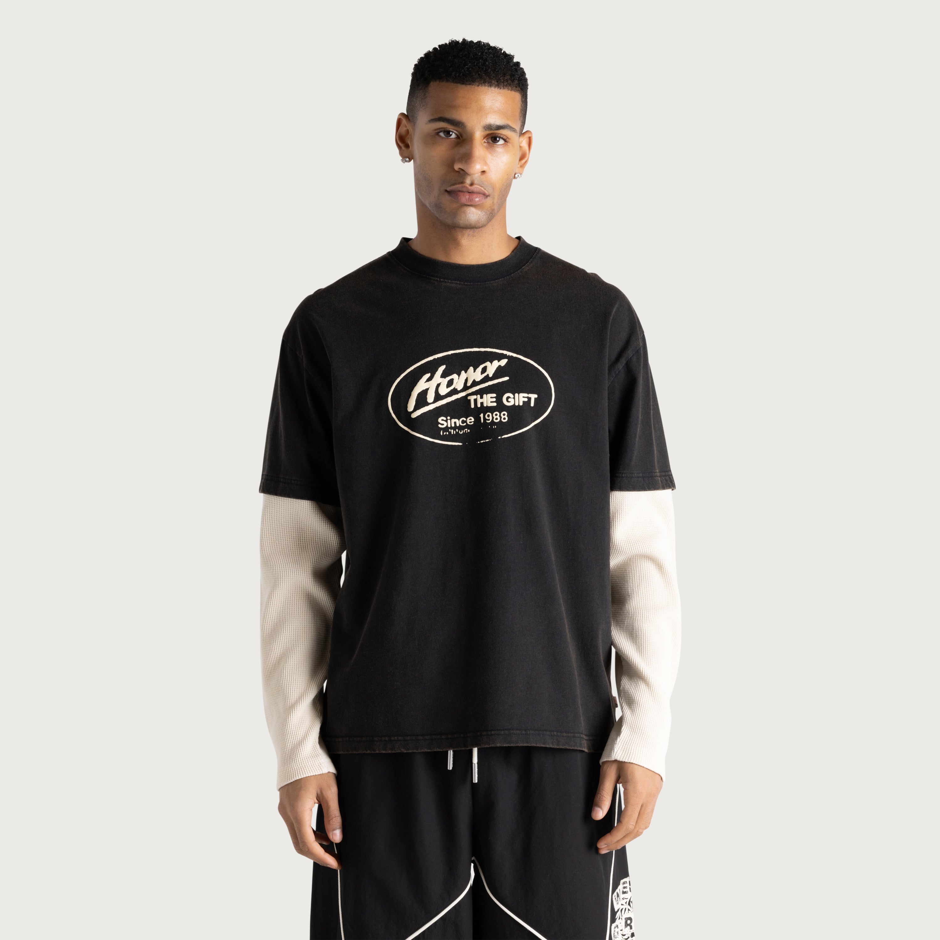 Just Be L/S Tee - Black – Honor The Gift