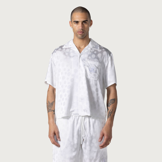 Polka Dot Camp Shirt - White