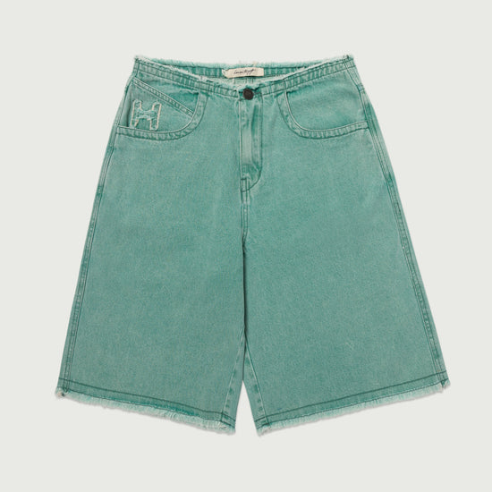 Raw Edge Baggy Short - Green