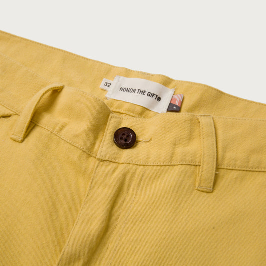 Peace Print Trouser Pant - Yellow