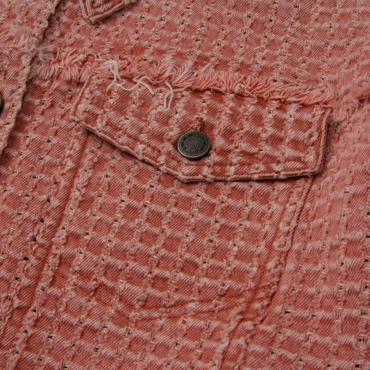 Womens Novelty Denim Jacket - Brick