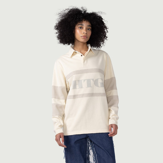 Womens Oversized Rugby Top - Bone