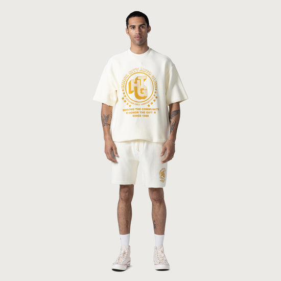 Race Herringbone Short - White