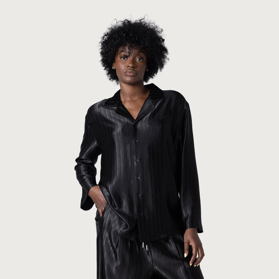 Oversized Button Down - Black
