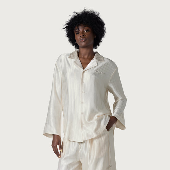 Oversized Button Down - Cream