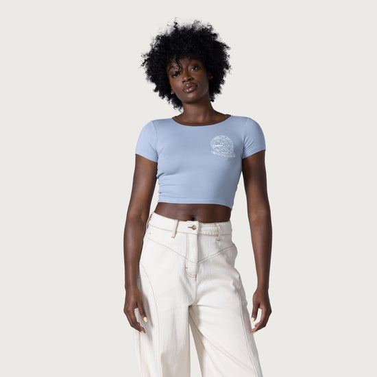 Women's Automotive Tee - Sky Blue