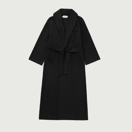 Womens Robe Coat - Black