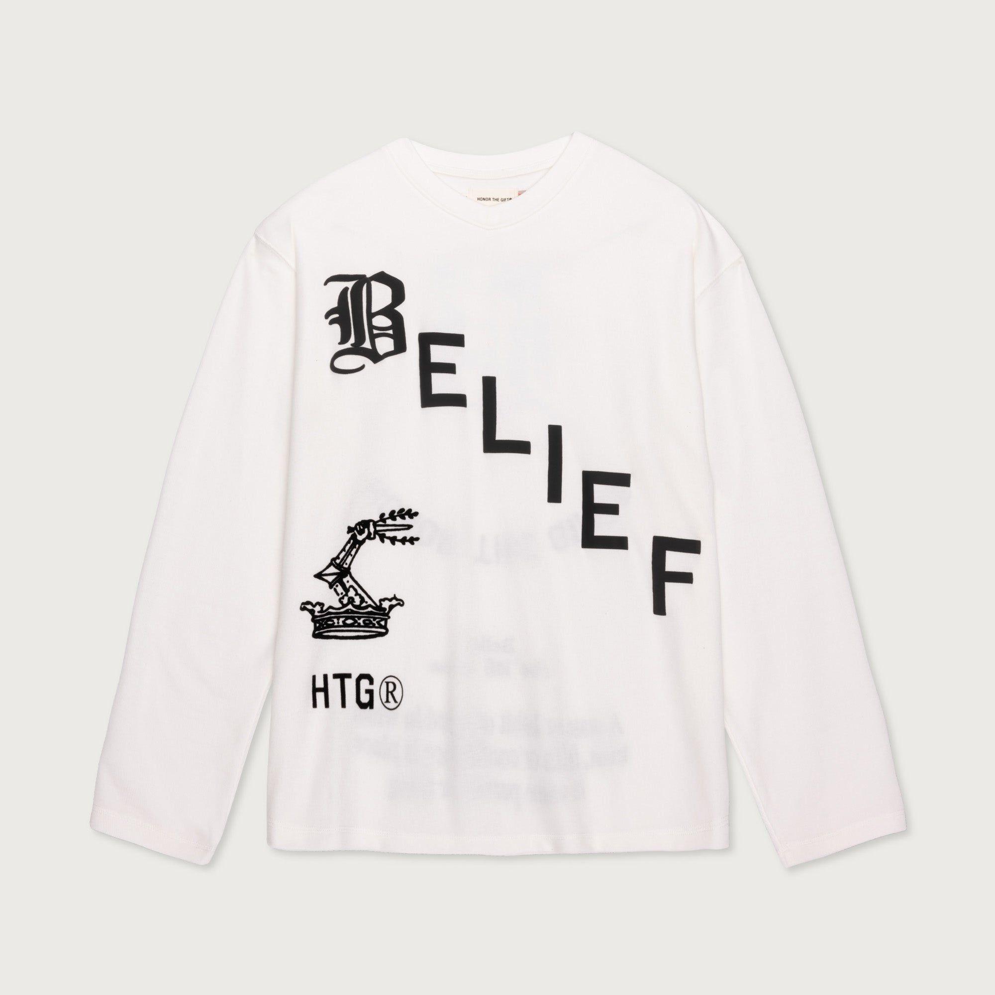 Belief L/S T-Shirt - White – Honor The Gift