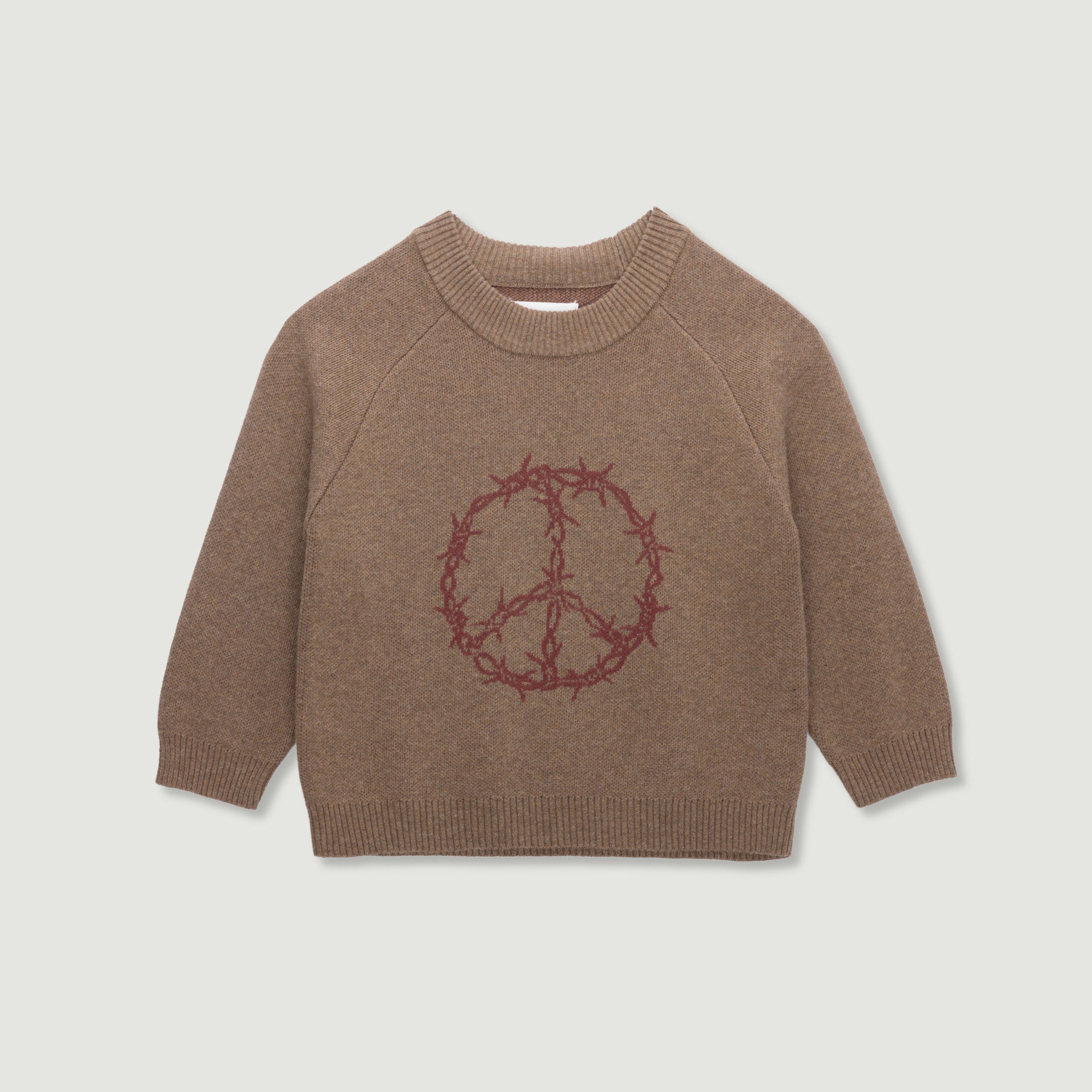 Kids Iron Peace Mock Neck Sweater - Brown – Honor The Gift