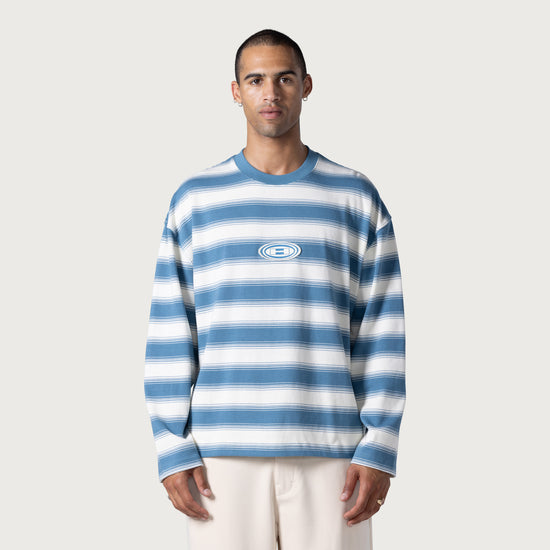 1988 Stripe Ls Tee - Blue