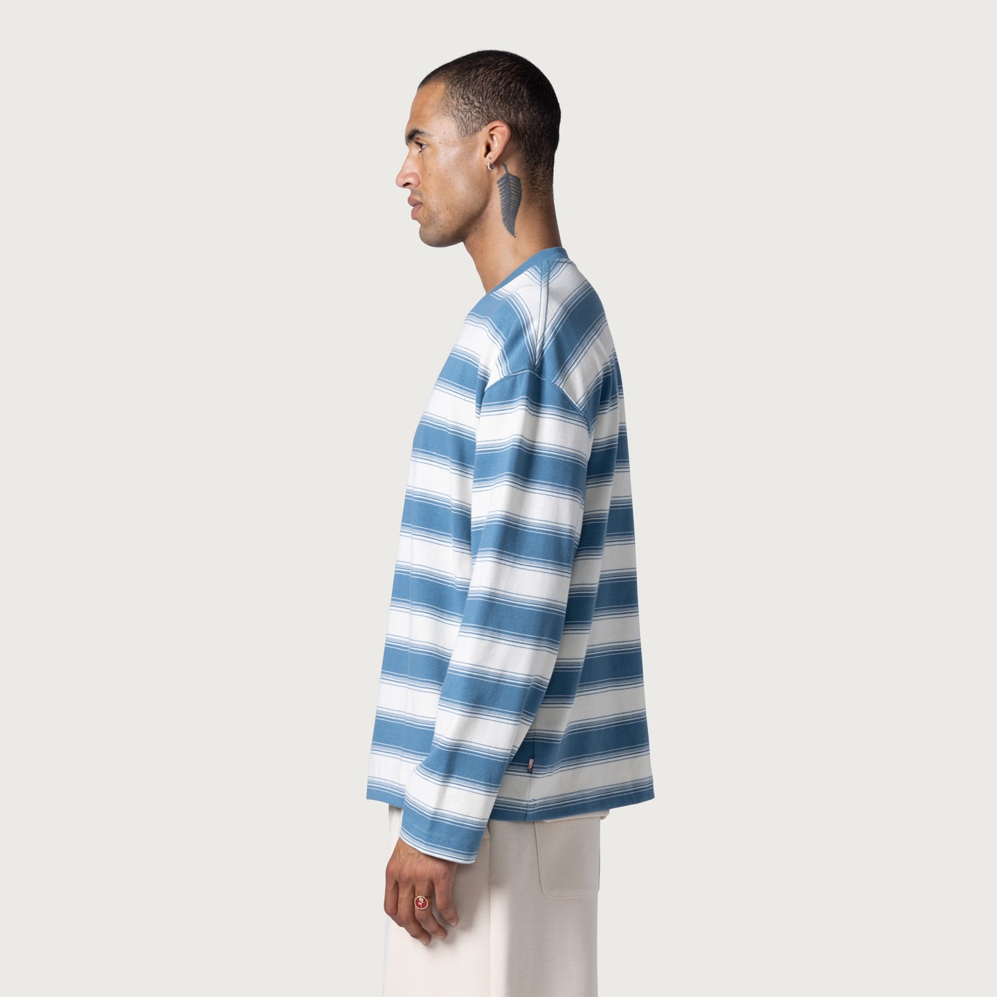 1988 Stripe Ls Tee - Blue