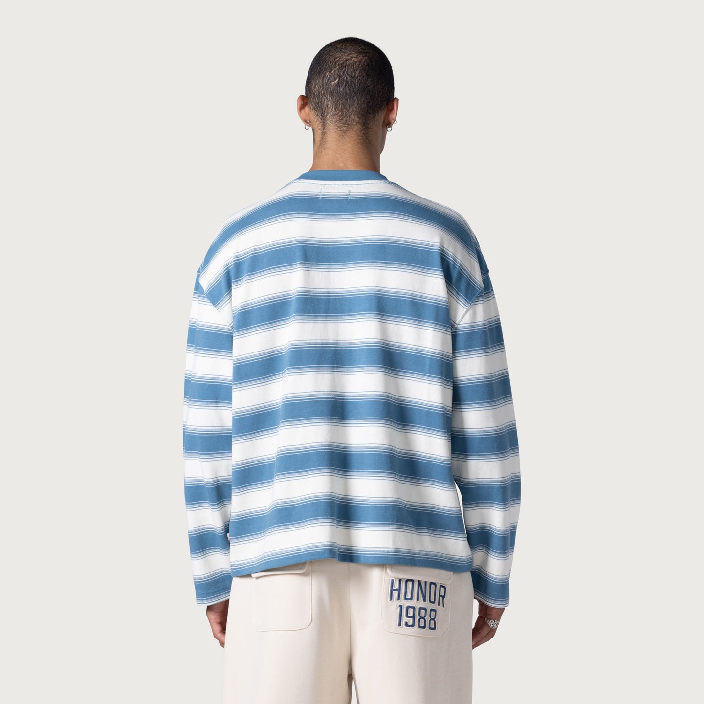 1988 Stripe Ls Tee - Blue