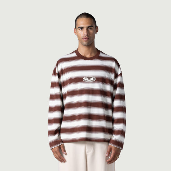 1988 Stripe Ls Tee - Brown