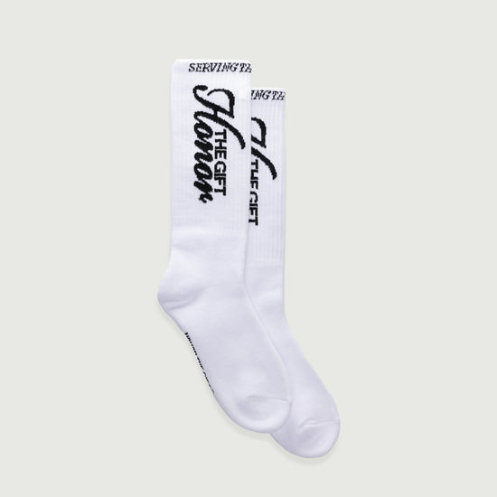 1988 Ribbed Sock - White