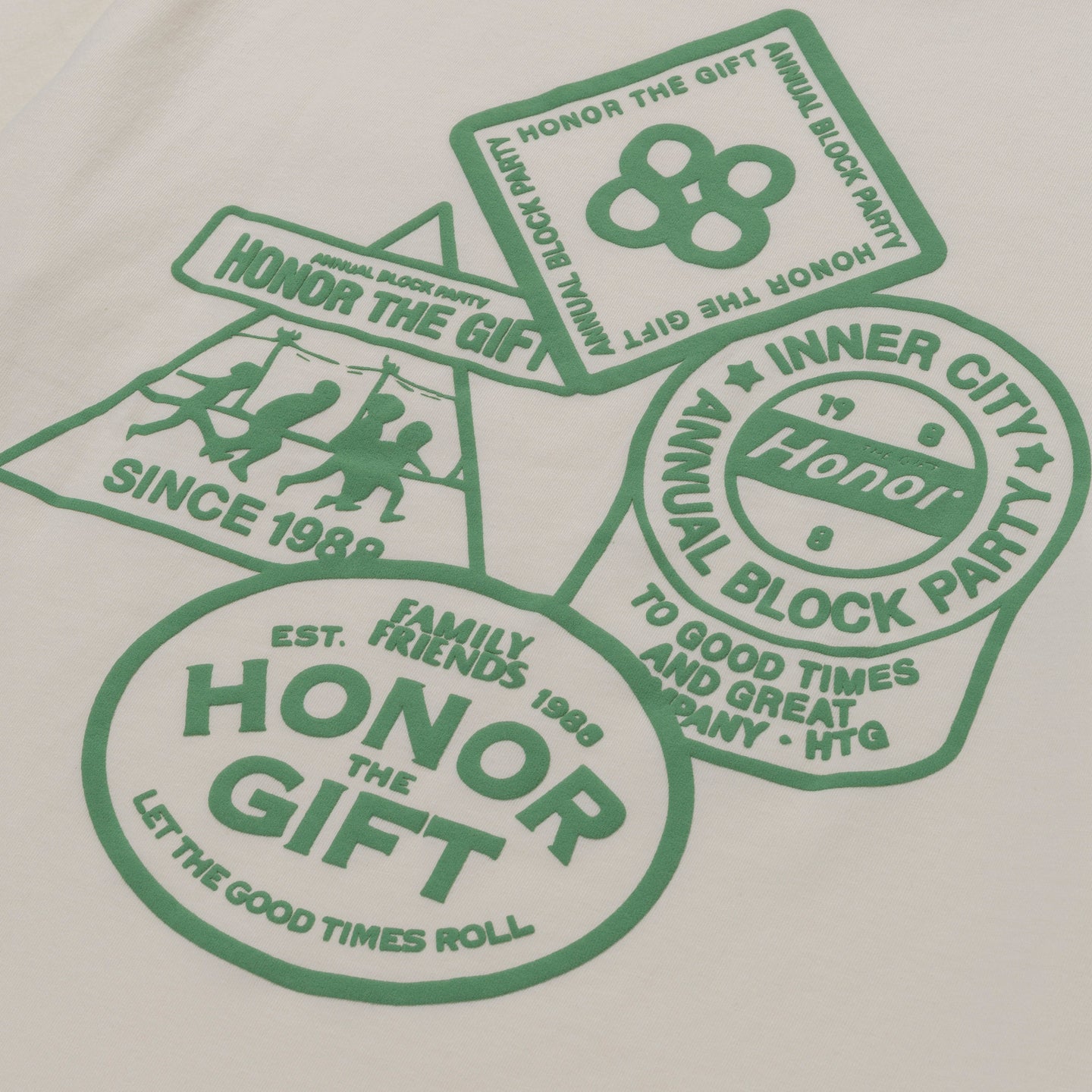 88 Block T-Shirt - Bone
