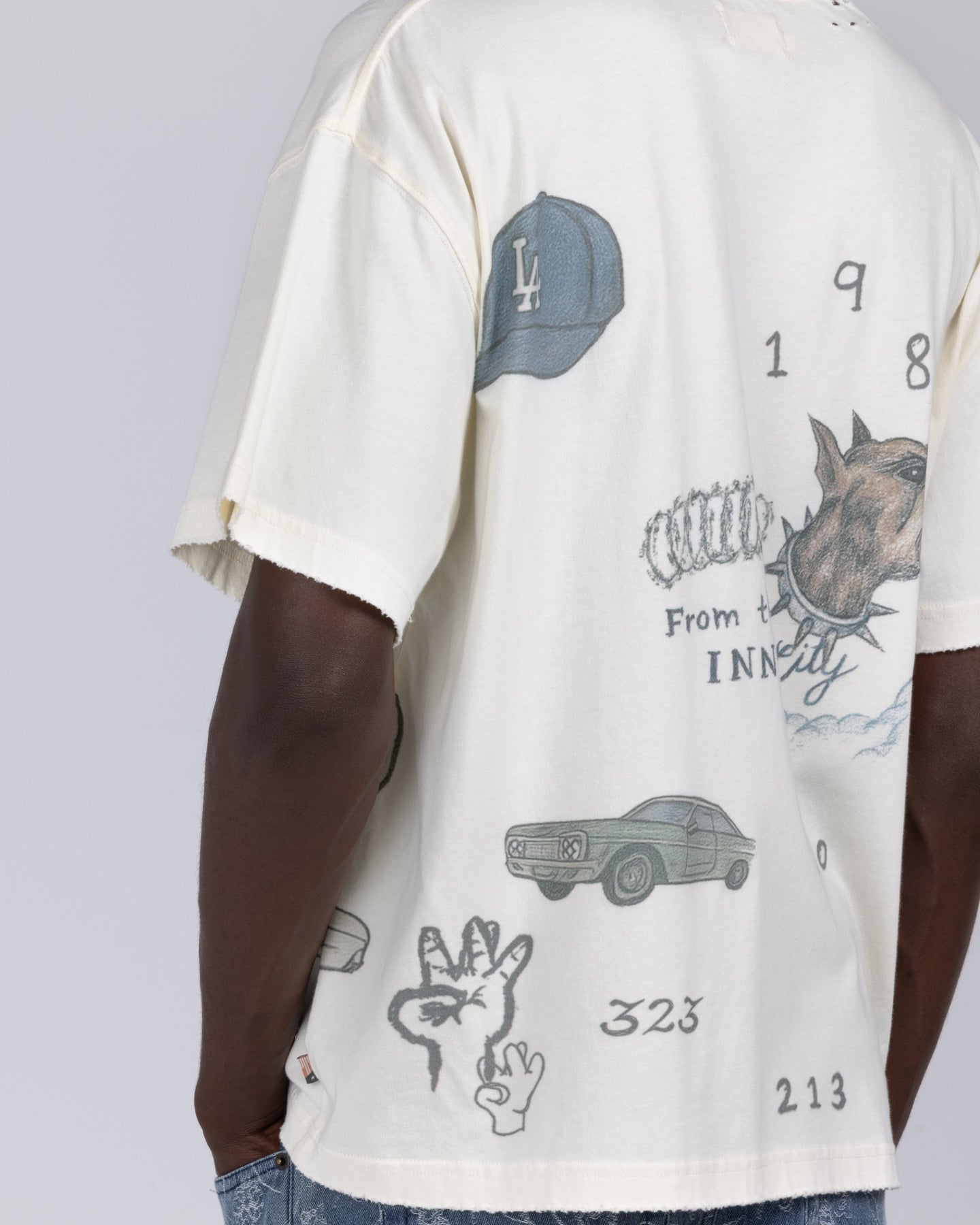 All Over Los Angeles Tee - Bone