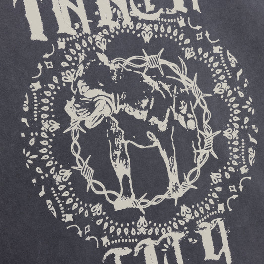 Barbed Wire Pitbull T-Shirt - Dark Grey