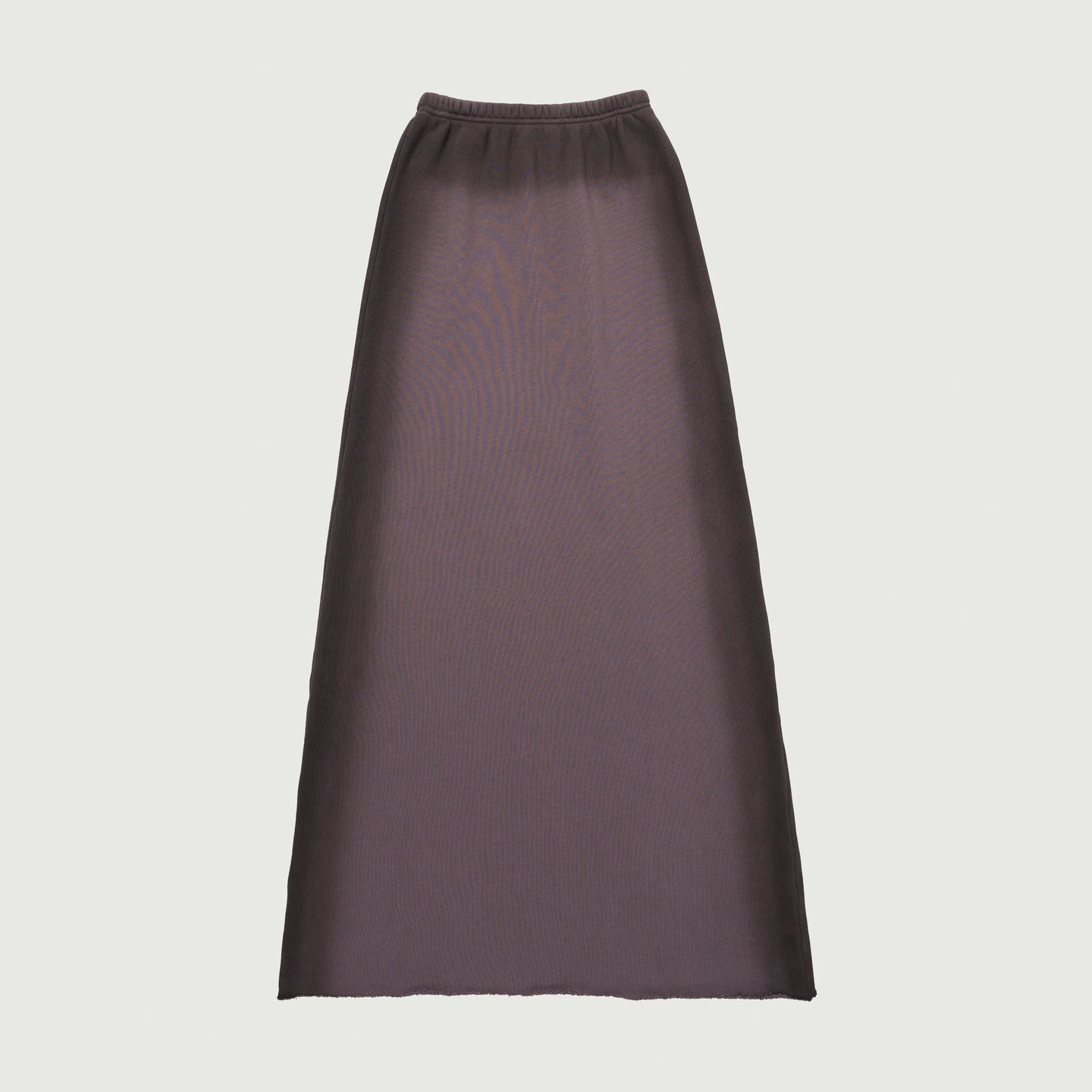 Spray Fleece Maxi Skirt - Black