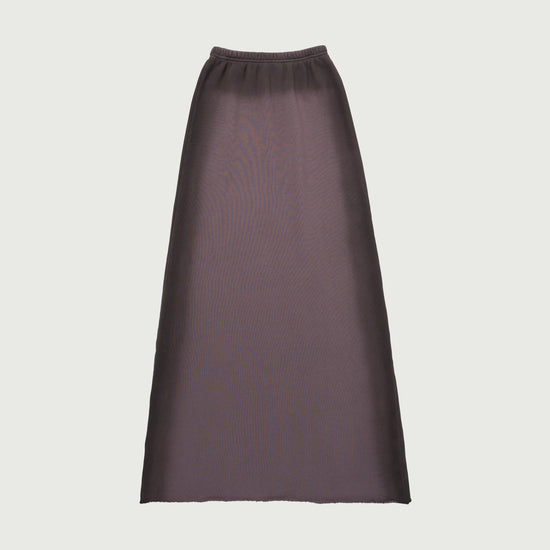 Spray Fleece Maxi Skirt - Black