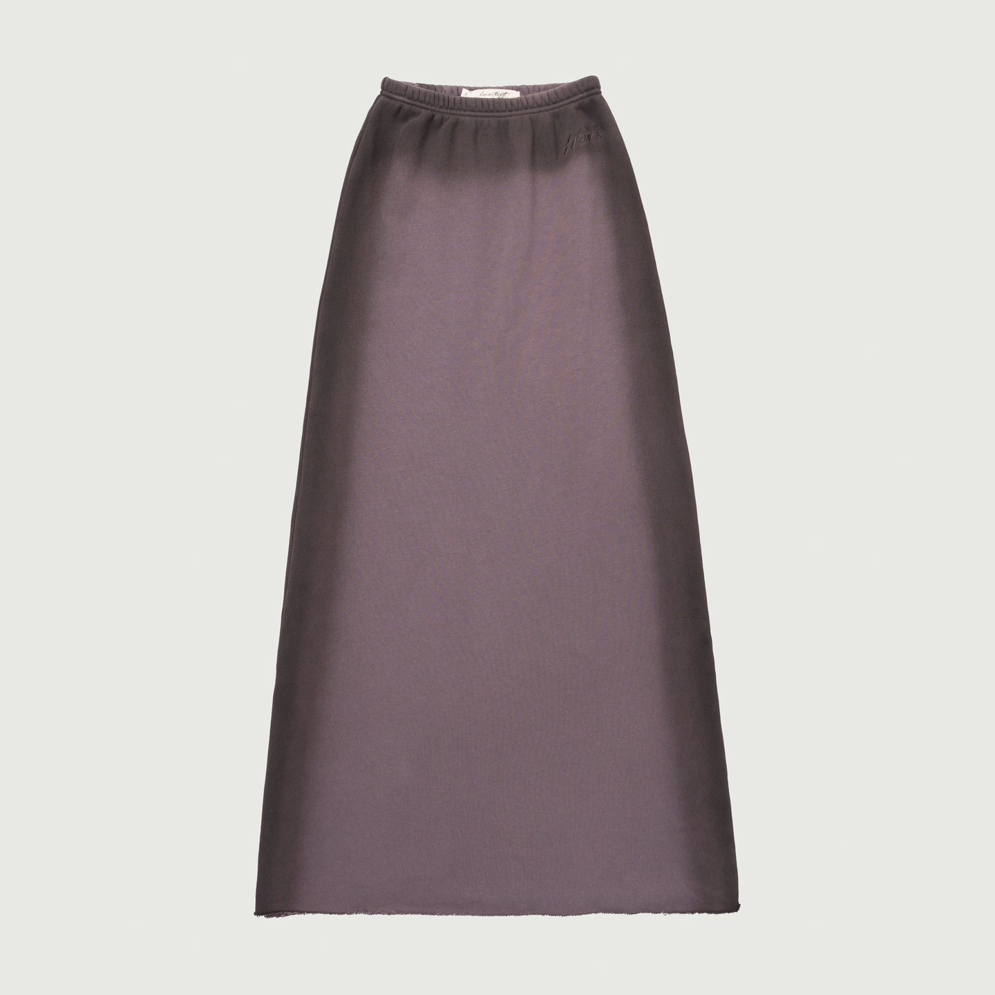 Spray Fleece Maxi Skirt - Black