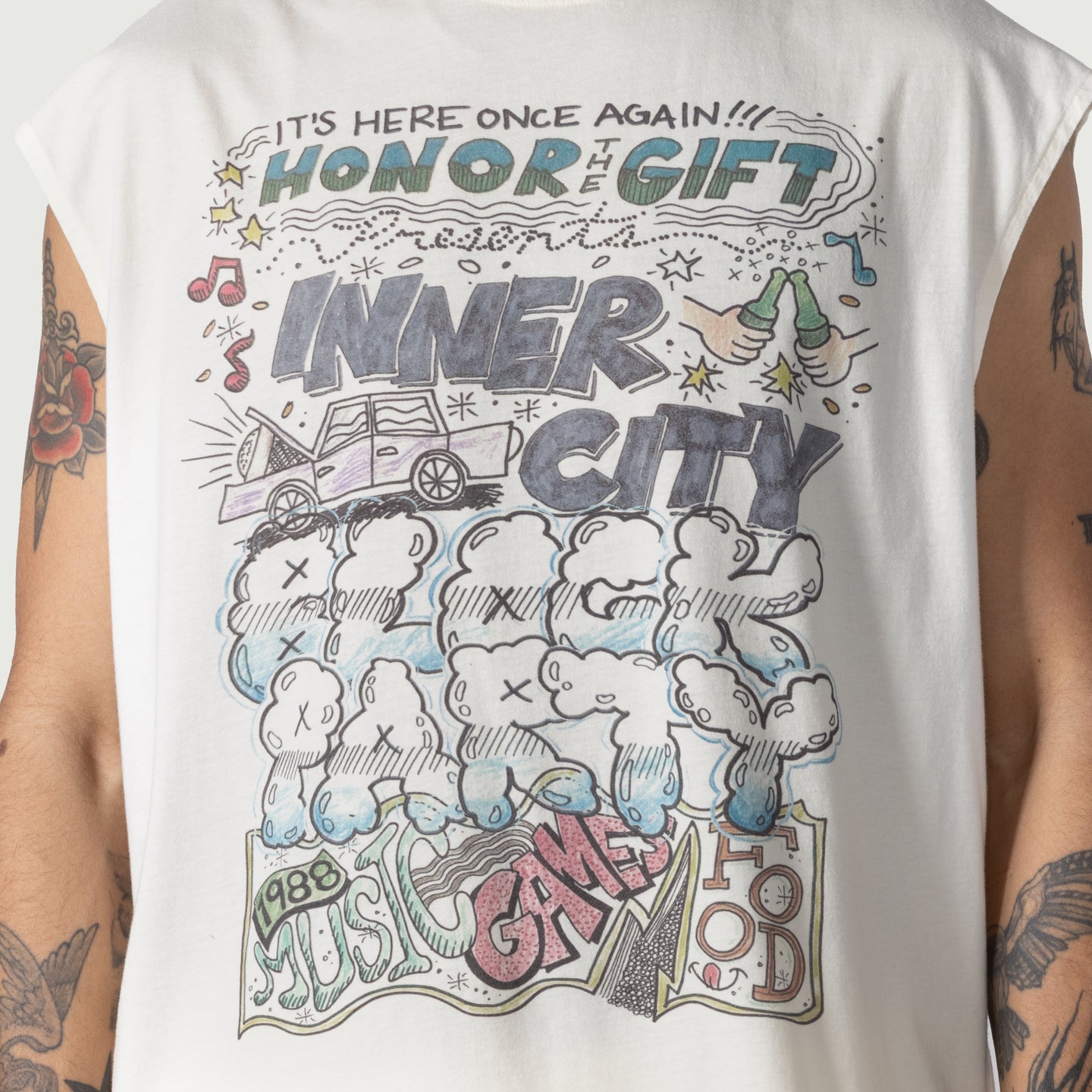 Block Party Cut-Off - Bone