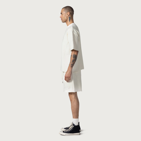 Block Party Reverse Terry Short - Bone