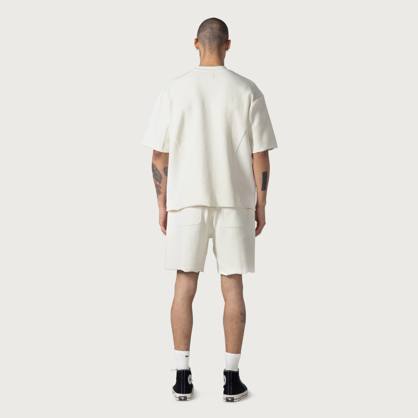 Block Party Reverse Terry Short - Bone