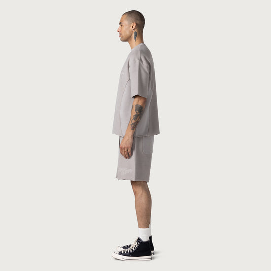 Block Party Reverse Terry Short - Stone
