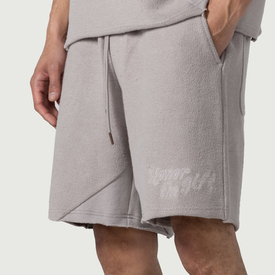 Block Party Reverse Terry Short - Stone