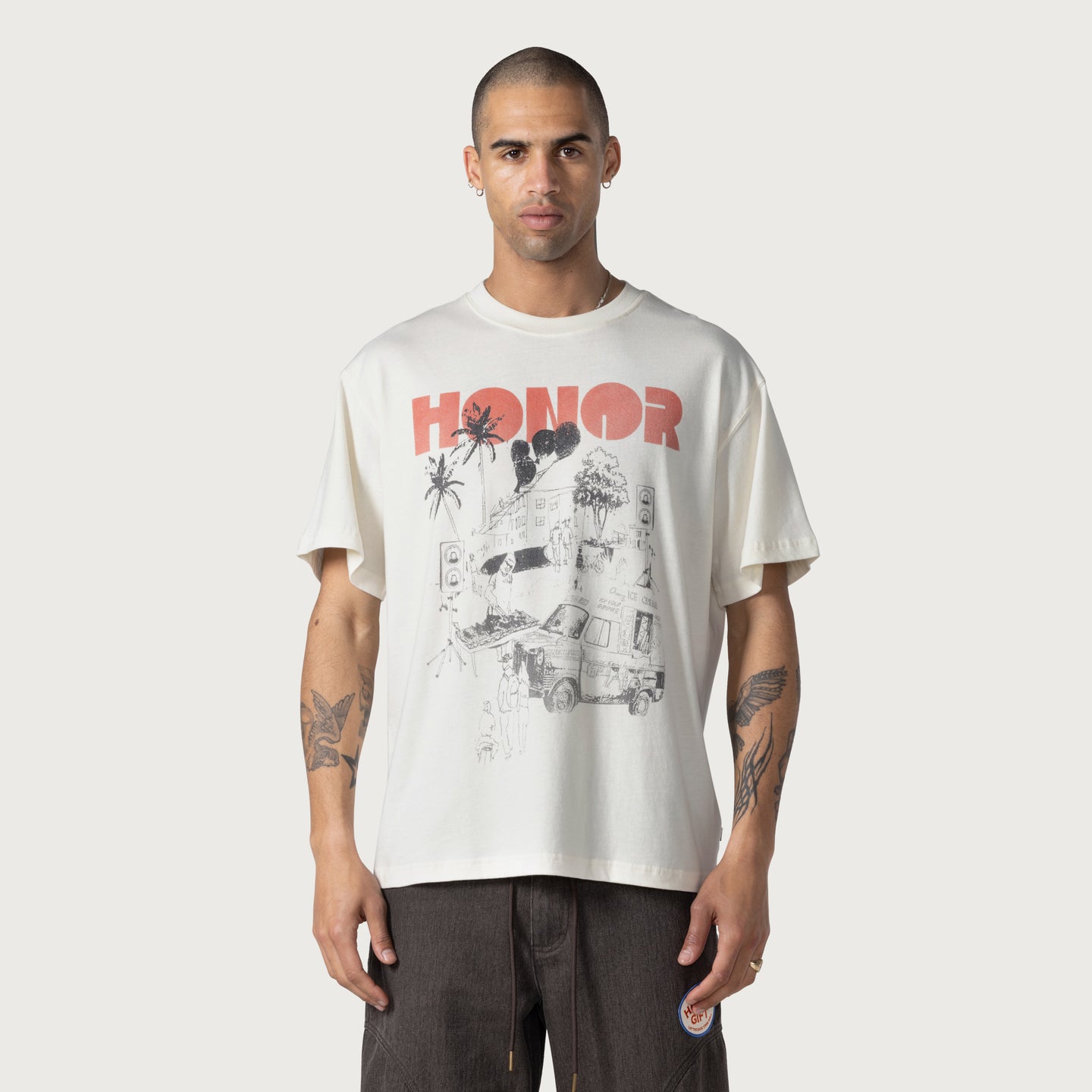 Block Party T-Shirt - Bone