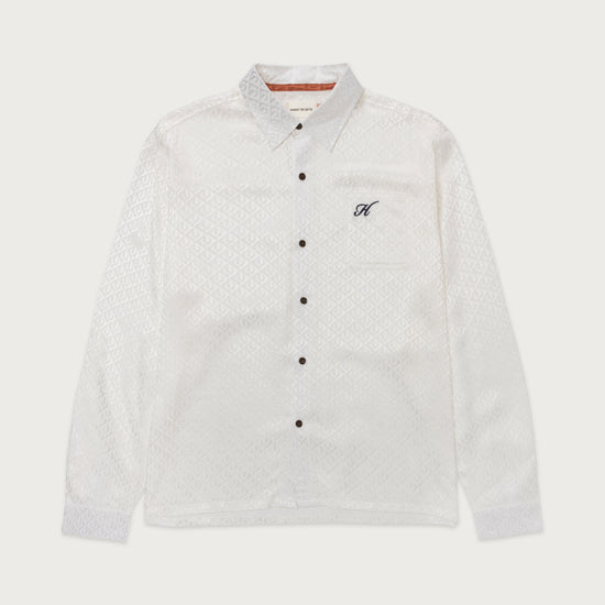 Race Night Button Up - White