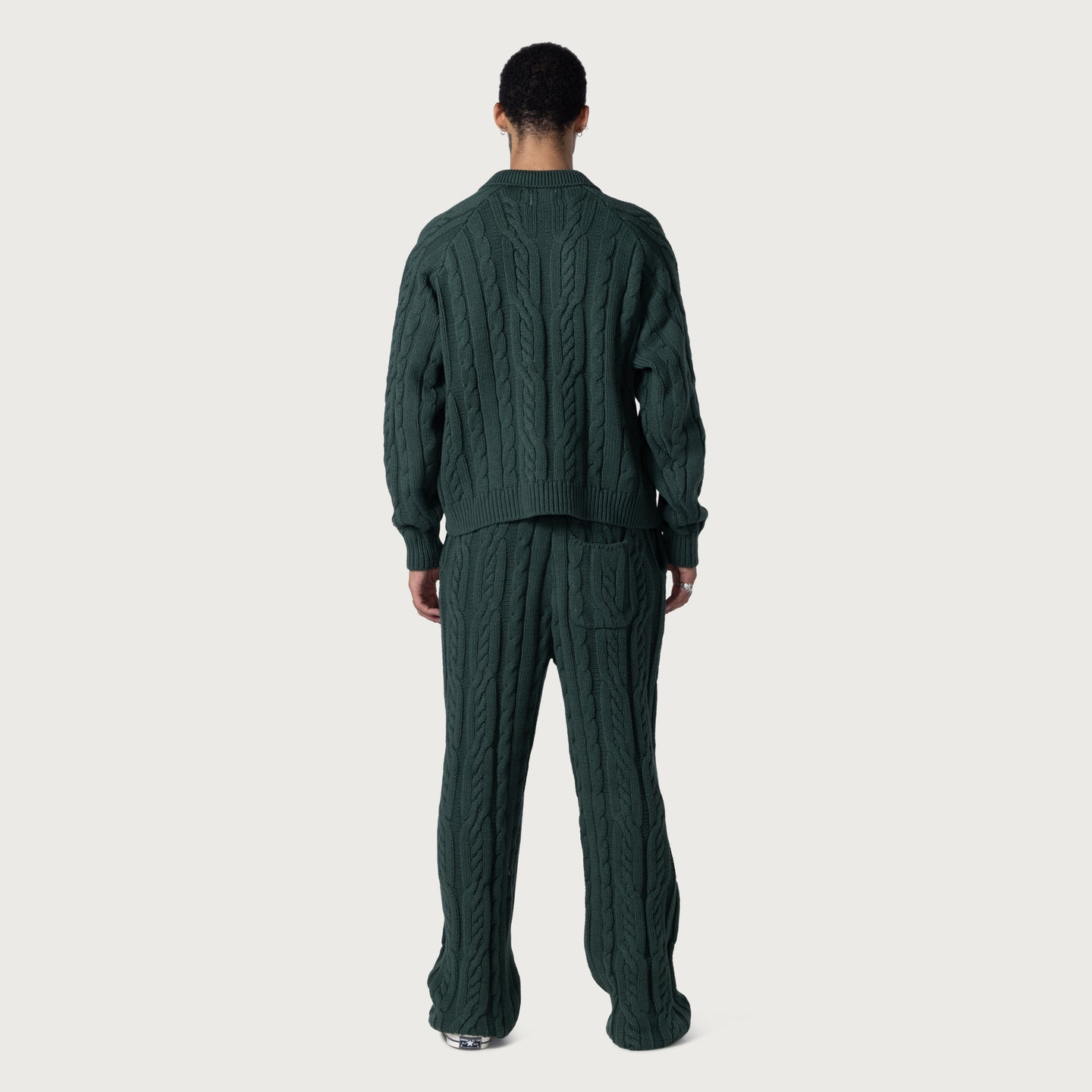 Cable Knit Leisure Pant - Green