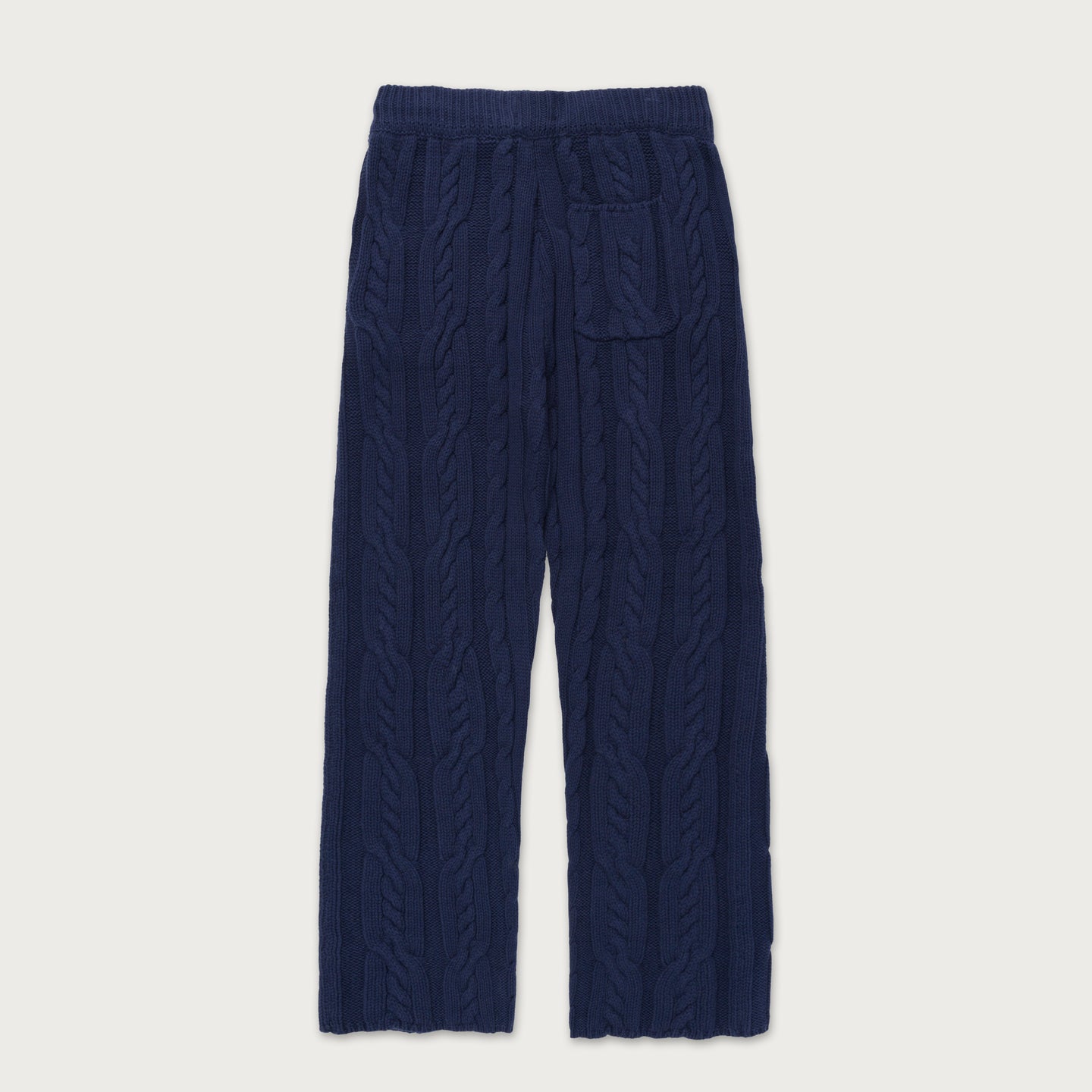 Cable Knit Leisure Pant - Navy