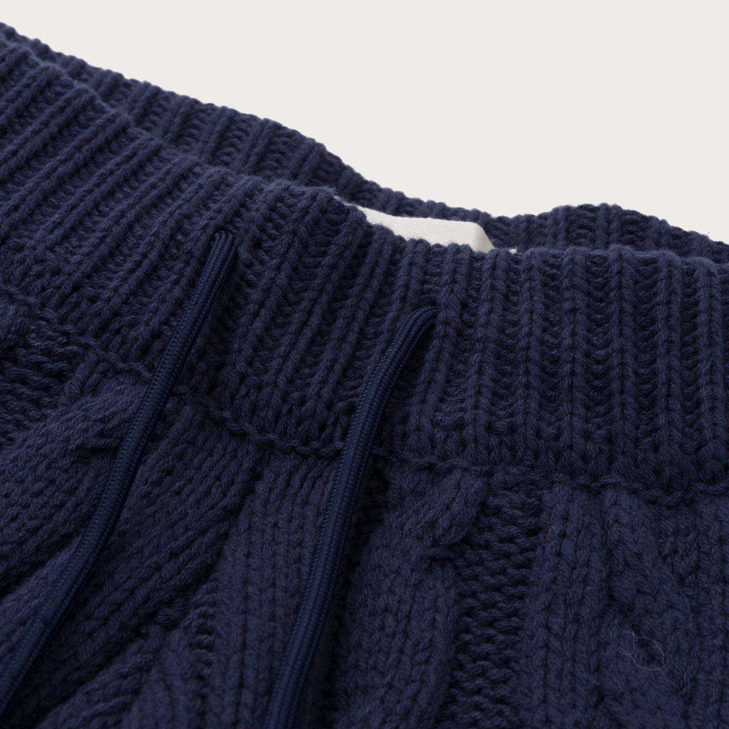 Cable Knit Leisure Pant - Navy