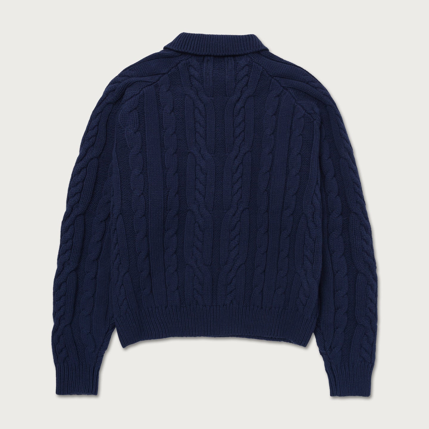 Cable Zip Leisure Henley - Navy