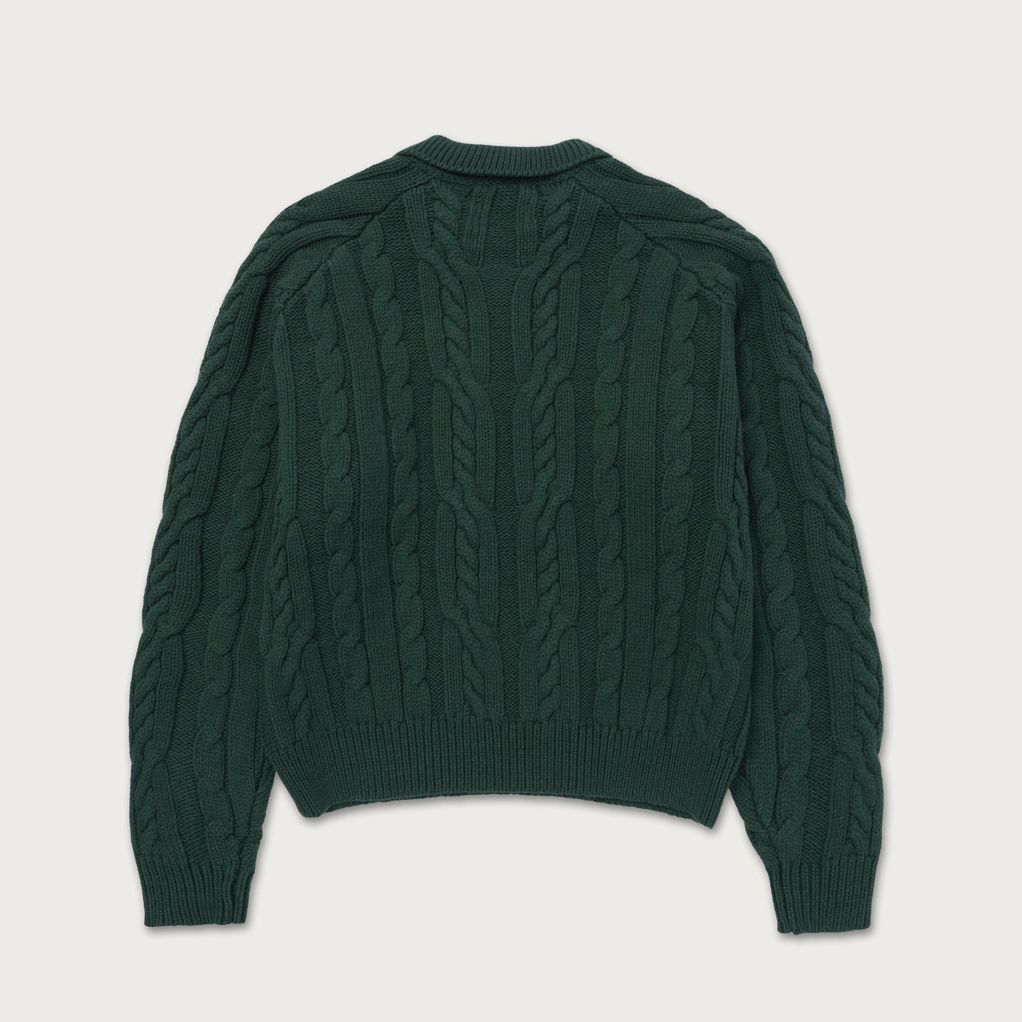 Cable Zip Leisure Henley - Green