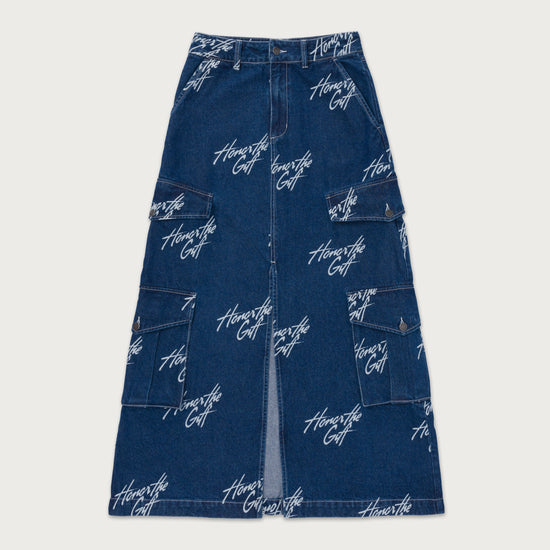 Womens Cargo Htg Skirt - Blue